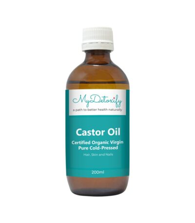 MyDetoxify Certified Organic Virgin Pure Cold-Pressed Castor Oil 200ml