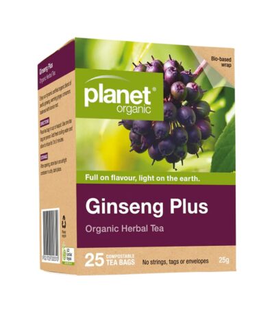 Planet Organic Organic Herbal Tea Ginseng Plus x 25 Tea Bags