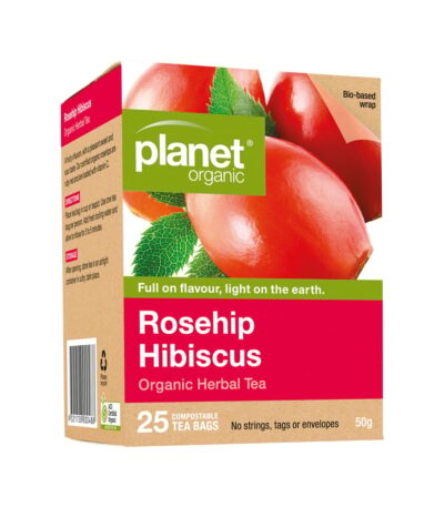 Planet Organic Organic Herbal Tea Rosehip Hibiscus x 25 Tea Bags