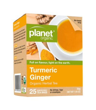 Planet Organic Organic Herbal Tea Turmeric Ginger x 25 Tea Bags
