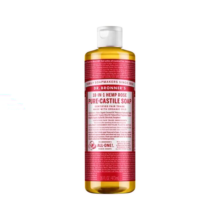 Dr. Bronners Pure-Castile Soap Liquid (Hemp 18-in-1) Rose 473ml