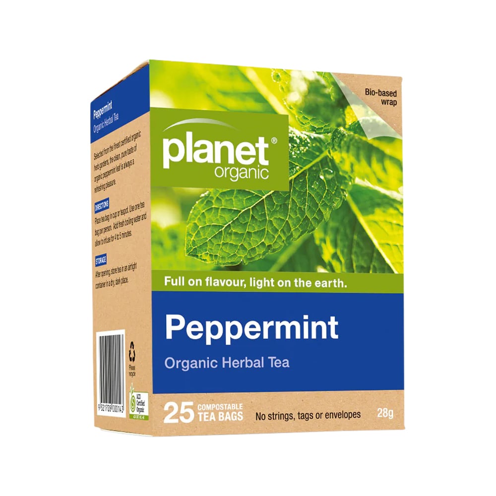 Planet Organic Organic Herbal Tea Peppermint x 25 Tea Bags Planet Organic Organic Herbal Tea Peppermint x 25 Tea Bags