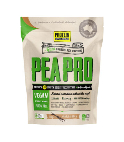 Protein Supplies Australia Protein Pea Pro (Raw Organic Pea Protein) Vanilla Bean 500g