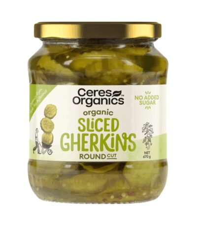 Ceres Organics - Organic Gherkins Sliced (Round Cut) - 670g