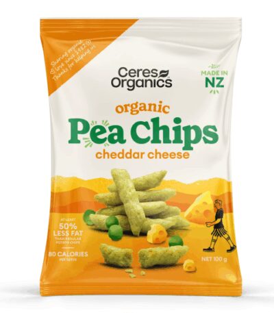 Ceres Organics - Organic Pea Chips – Cheddar Cheese - 5x100g