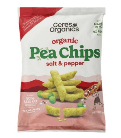 Ceres Organics - Organic Pea Chips – Salt & Pepper - 5x100g