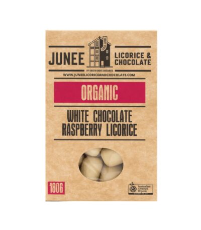 Green Grove - Organic White Chocolate Raspberry Licorice - 180g
