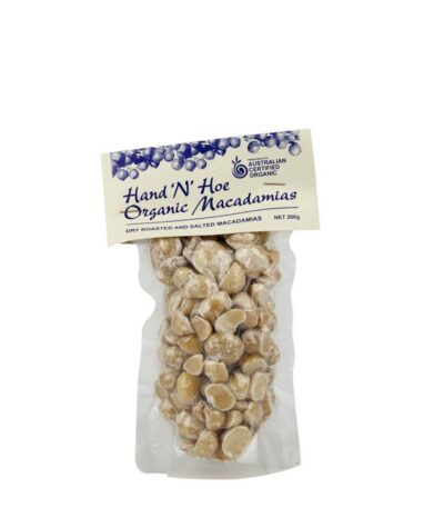 Hand 'n' Hoe - Organic Macadamia Nut - Dry Roasted & Salted - 200g