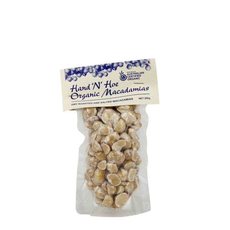 Hand 'n' Hoe - Organic Macadamia Nut - Dry Roasted & Salted - 200g