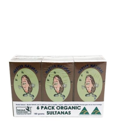 Mater Natural - Organic Sultanas Dried Vine Fruit - 6x30g