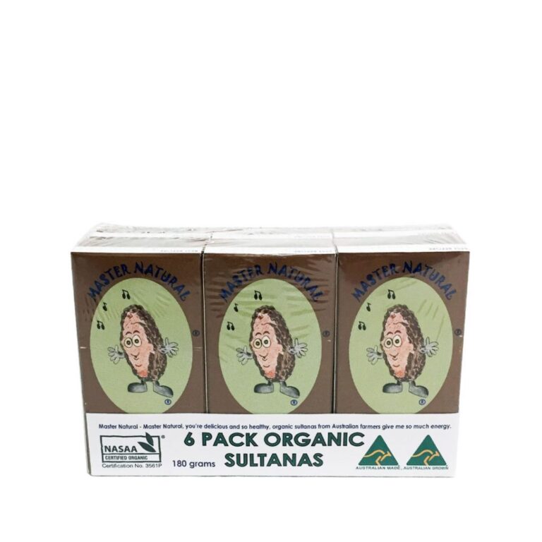 Mater Natural - Organic Sultanas Dried Vine Fruit - 6x30g