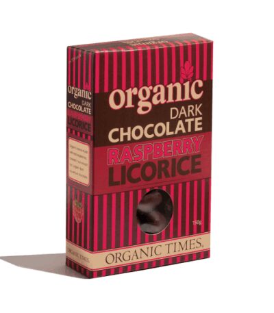 Organic Times - Organic Dark Chocolate Raspberry Licorice - 150g