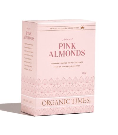 Organic Times - Organic White Chocolate Pink Almonds - 130g