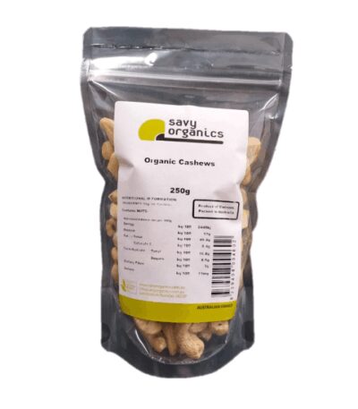 Savy Organics - Organic Cashews - 250g