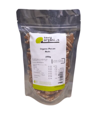 Savy Organics - Organic Pecan Nuts - 250g