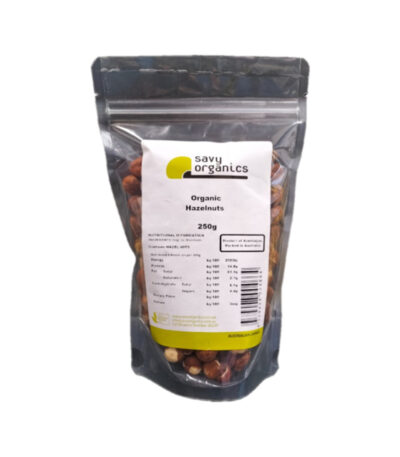 Savy Organics - Organic Hazelnuts Raw - 250g