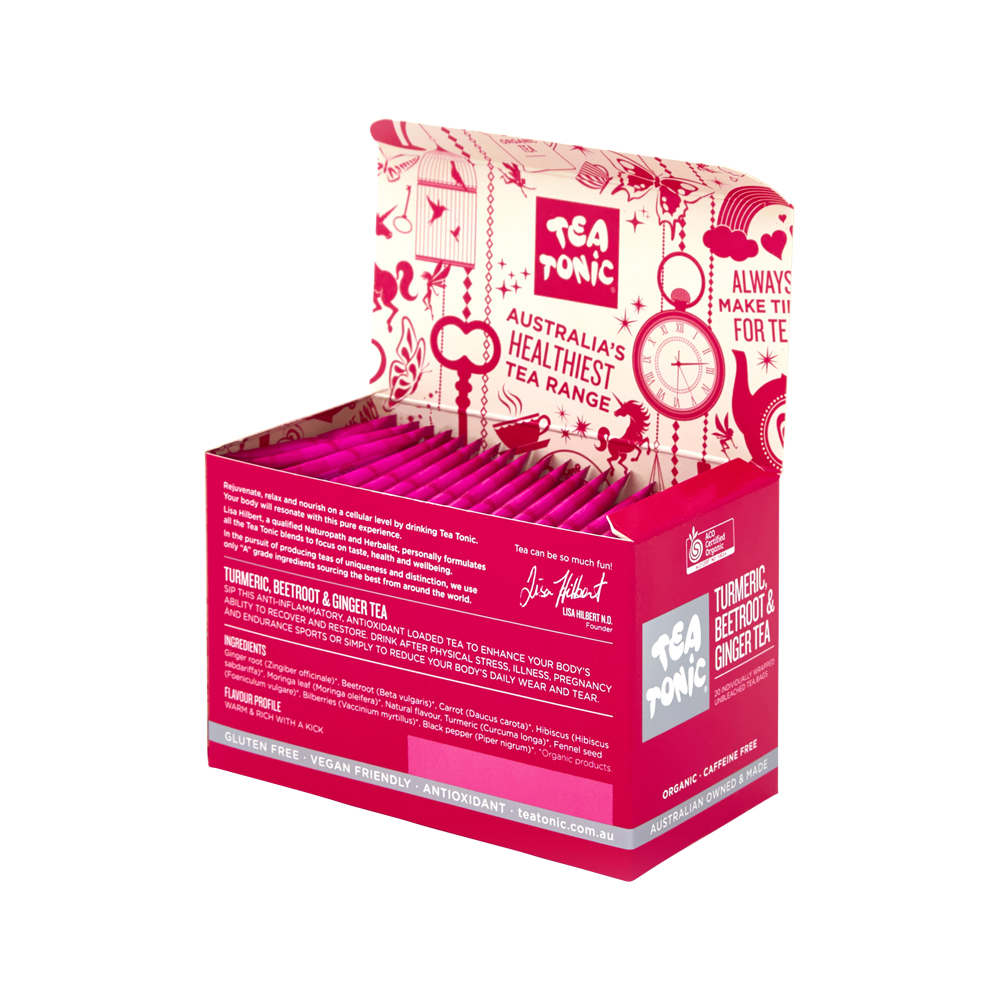 Tea Tonic Organic Turmeric Beetroot & Ginger Tea - Image 2