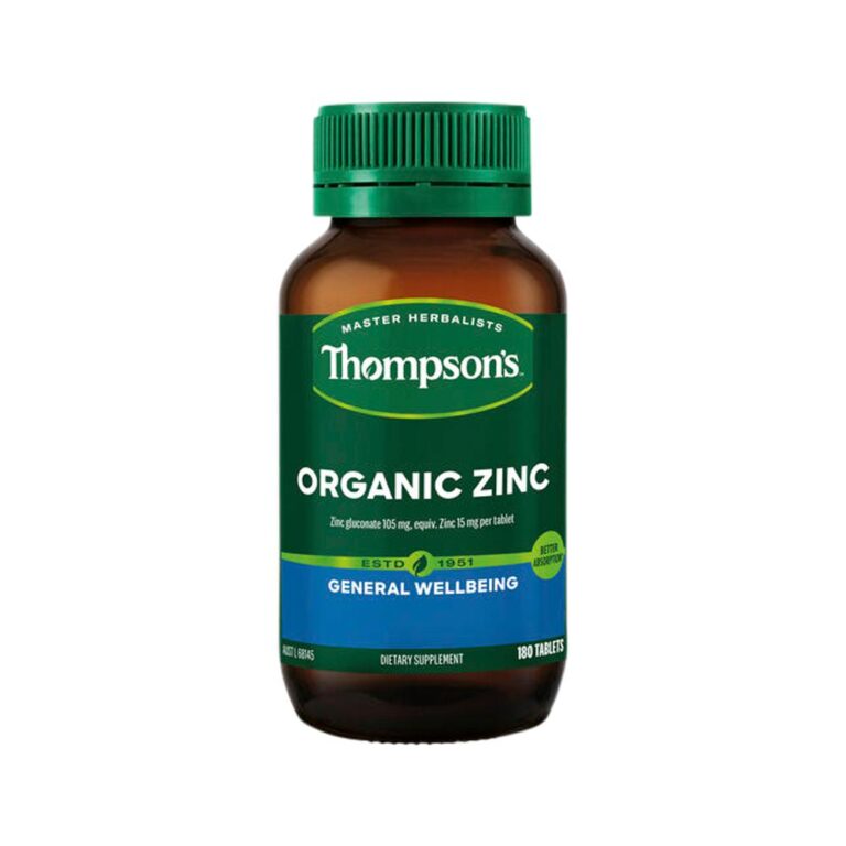 Thompsons Organic Zinc 180 Tablets