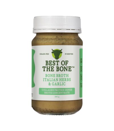 Best of the Bone Bone Broth Beef Concentrate Organic Italian Herbs and Garlic 390g