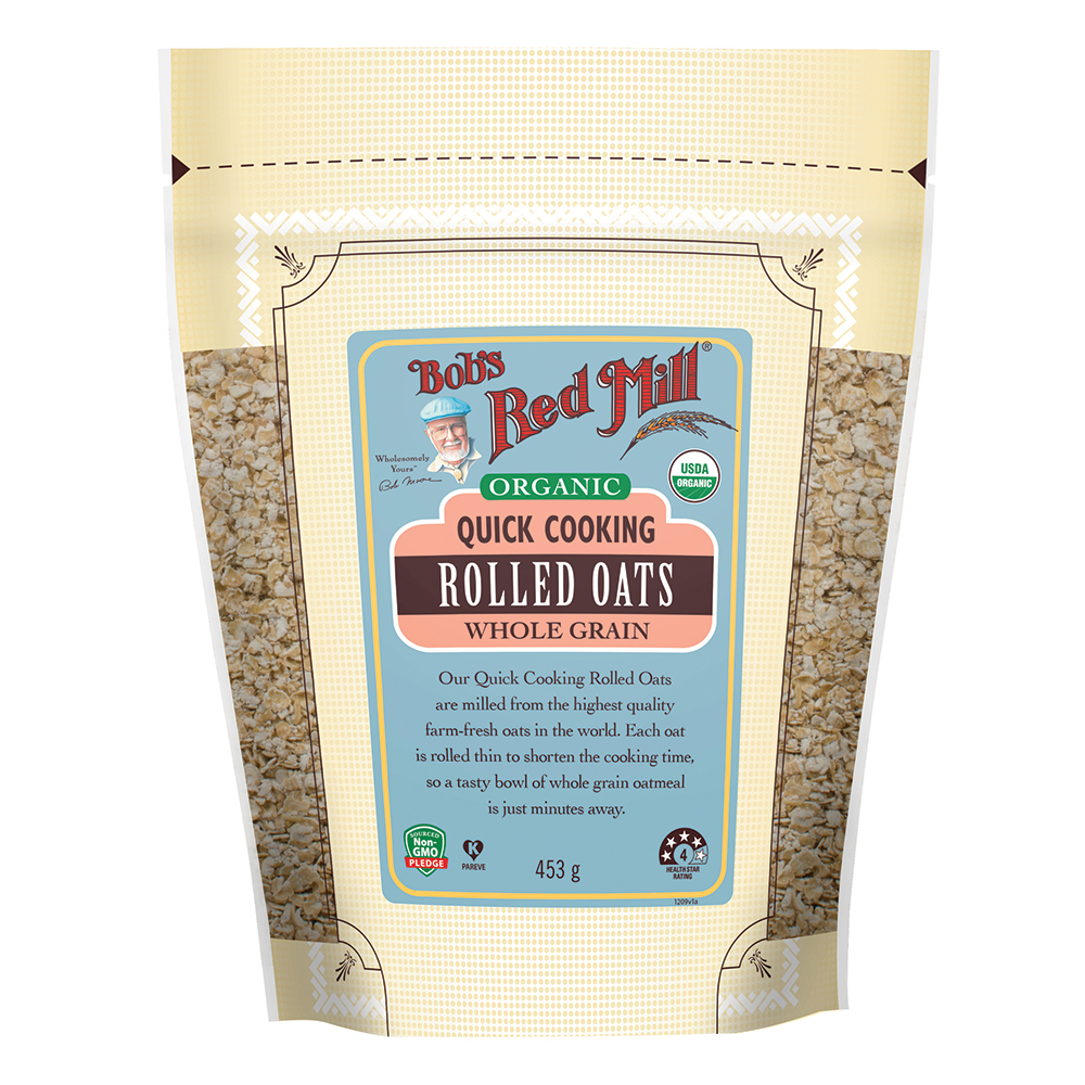 Bob's Red Mill Org Oats Rolled (Quick Cooking) 453g Bob's Red Mill Org Oats Rolled (Quick Cooking) 453g