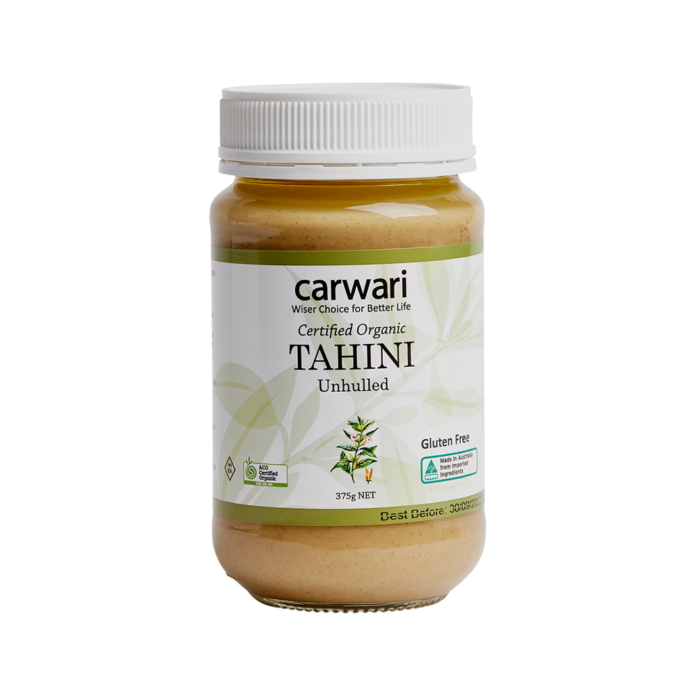 Carwari Organic Tahini Unhulled 375g Carwari Organic Tahini Unhulled 375g