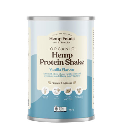 Hemp Foods Australia Organic Hemp Protein Shake Vanilla 420g