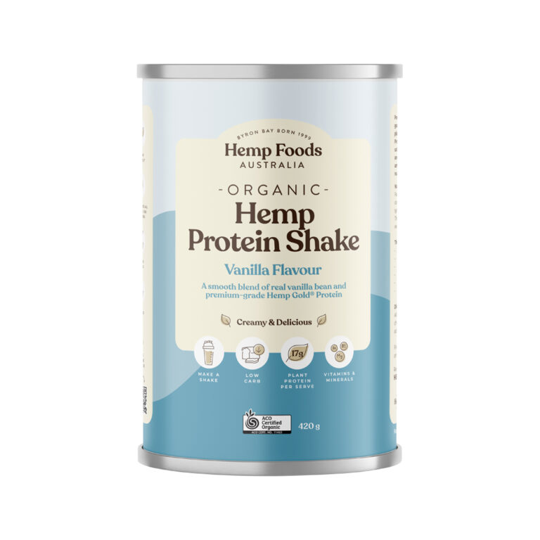 Hemp Foods Australia Organic Hemp Protein Shake Vanilla 420g