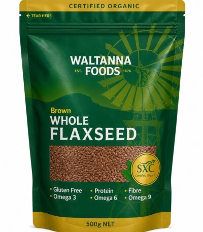 Waltanna Foods Whole Brown Organic Flaxseed 500g