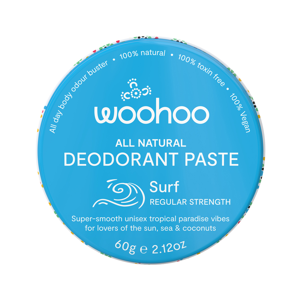 Woohoo Deodorant Paste Surf (Regular Strength) Tin 60g Woohoo Deodorant Paste Surf (Regular Strength) Tin 60g