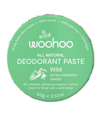 Woohoo Deodorant Paste Wild (Extra Strength Unisex) Tin 60g
