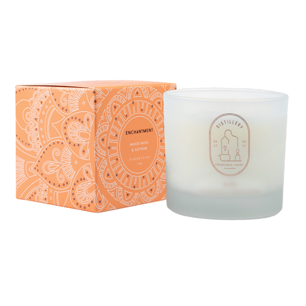 Distillery Soy Candle Enchantment Mango Wood Saffron 190g Distillery Soy Candle Enchantment Mango Wood Saffron 190g