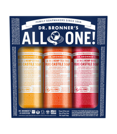 Dr. Bronner's Pure Castile Soap Liquid Summer Lovin' 237ml x 3 Pack