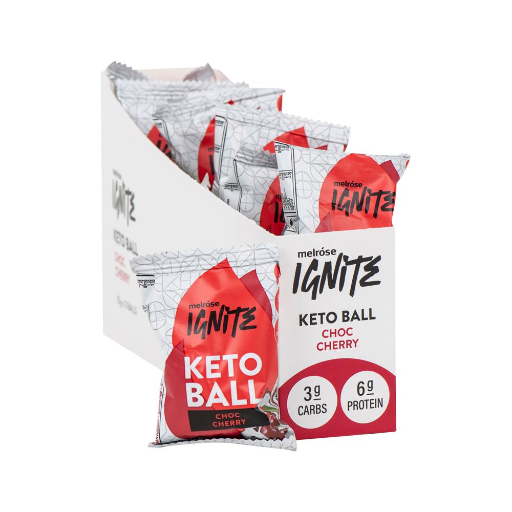 Melrose Ignite Keto Ball Choc Cherry 35g x 12 pack Melrose Ignite Keto Ball Choc Cherry 35g x 12 pack