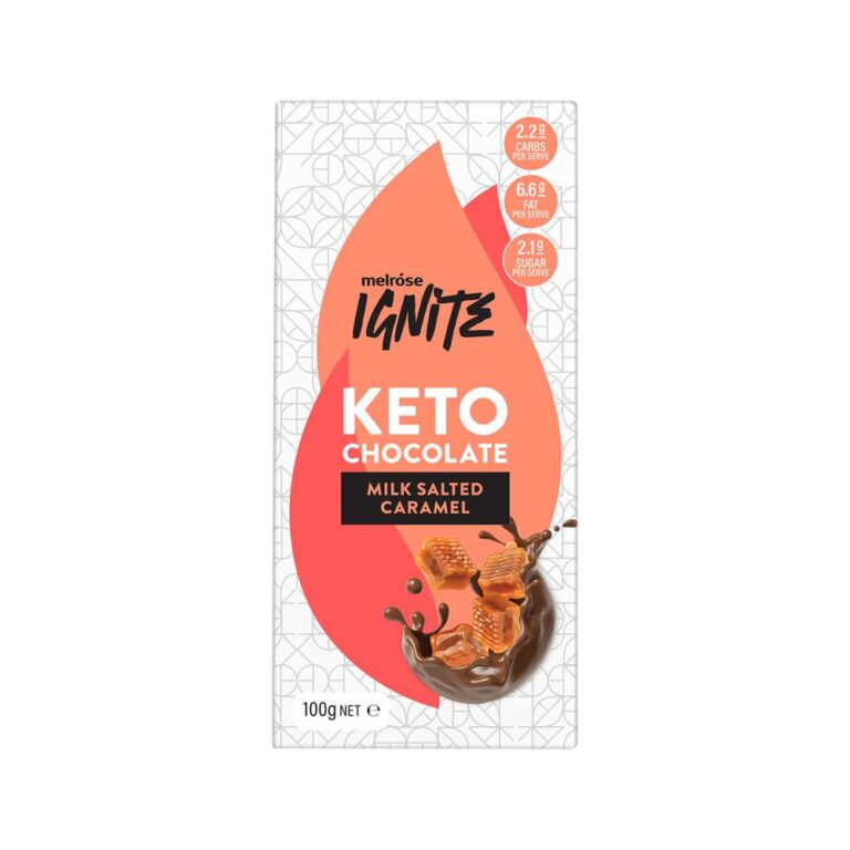 Melrose Ignite Keto Chocolate Milk Salted Caramel 100g x 12 pack 1