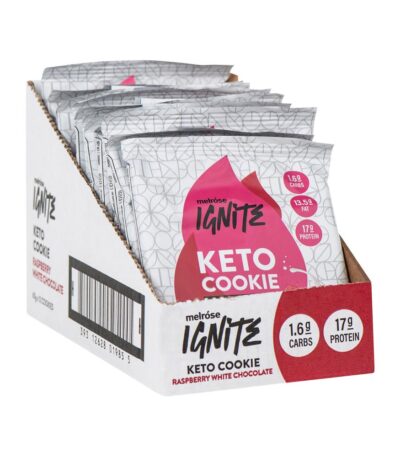 Melrose Ignite Keto Cookie Raspberry White Chocolate 60g x 12 packets
