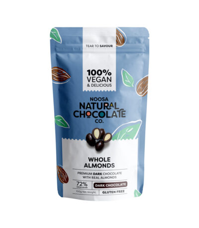 Noosa Natural Chocolate Co. Dark Chocolate Whole Almonds 100g