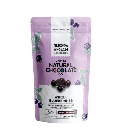 Noosa Natural Chocolate Co. Dark Chocolate Whole Blueberries 115g