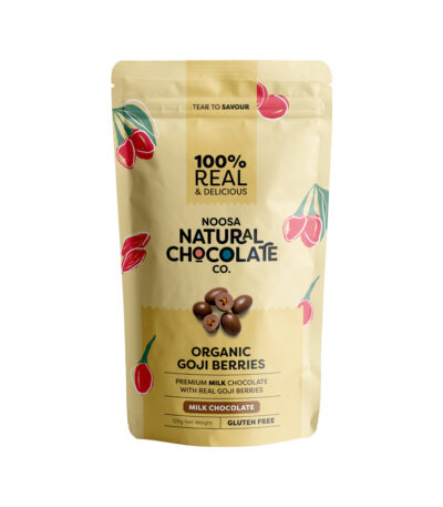 Noosa Natural Chocolate Co. Milk Chocolate Organic Goji Berries 125g