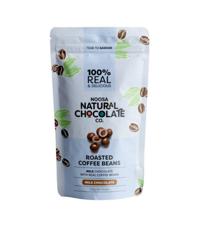 Noosa Natural Chocolate Co. Milk Chocolate Roasted Coffee Beans 100g