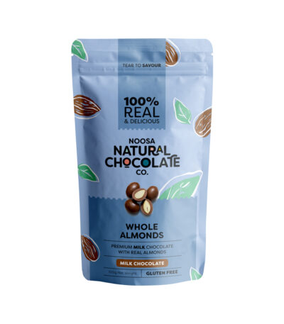Noosa Natural Chocolate Co. Milk Chocolate Whole Almonds 100g