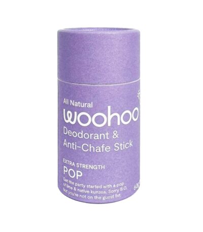 Woohoo Natural Deodorant and Anti Chafe Stick Pop (Extra Strength)