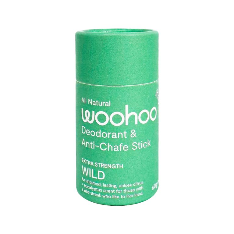 Woohoo Natural Deodorant and Anti Chafe Stick Wild (Ultra Strength Unisex)