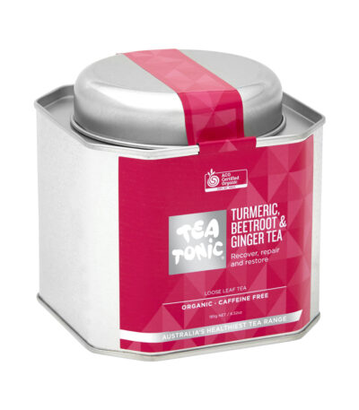 Tea Tonic Organic Turmeric Beetroot Ginger Tea Caddy Tin 185g