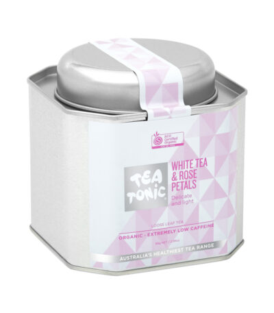 Tea Tonic Organic White Tea and Rose Petals Tea Caddy Tin 85g