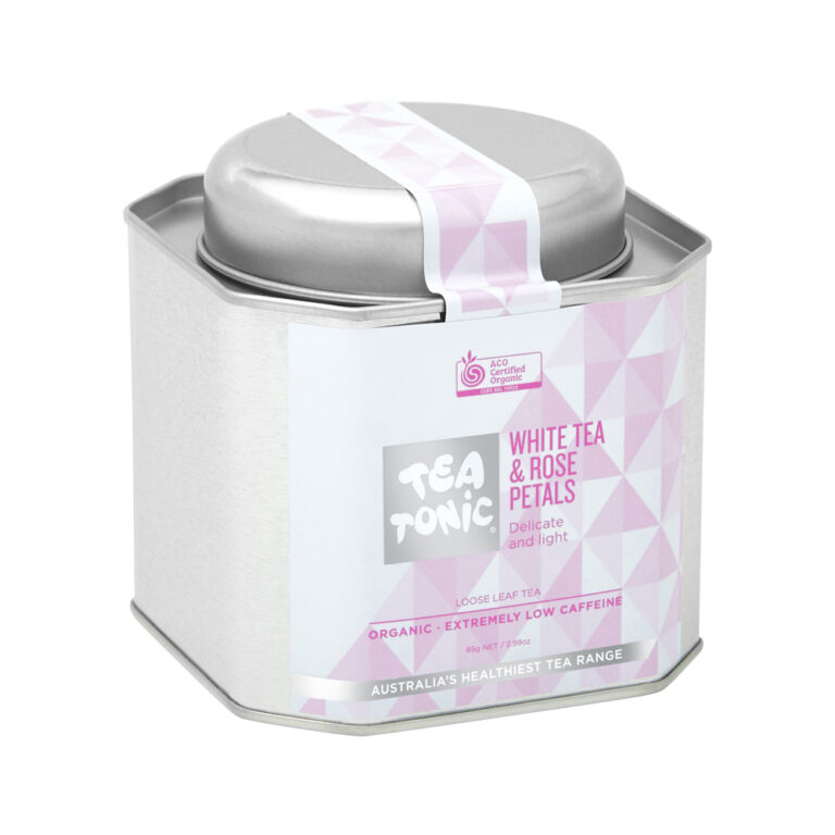 Tea Tonic Organic White Tea and Rose Petals Tea Caddy Tin 85g