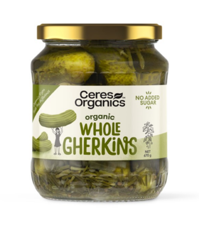 Ceres Organics - Organic Whole Gherkins 670g