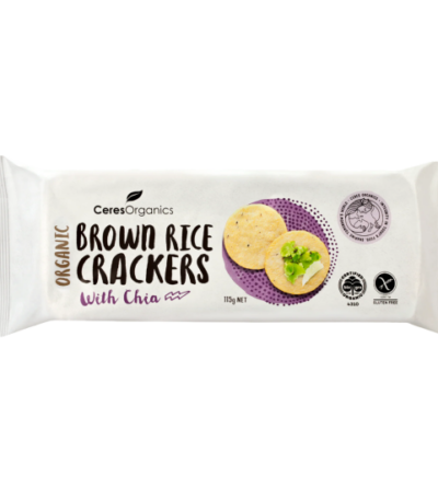 Ceres Organics - Crackers - Brown Rice Chia 115g