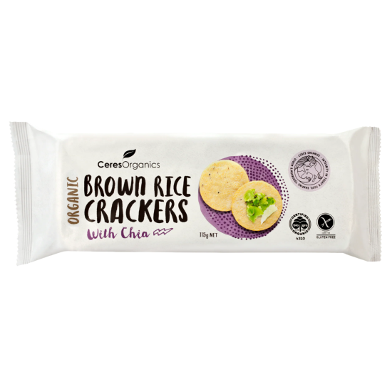 Ceres Organics - Crackers - Brown Rice Chia 115g