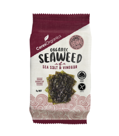 Ceres Organics - Organic Seaweed Snack - Salt & Vinegar