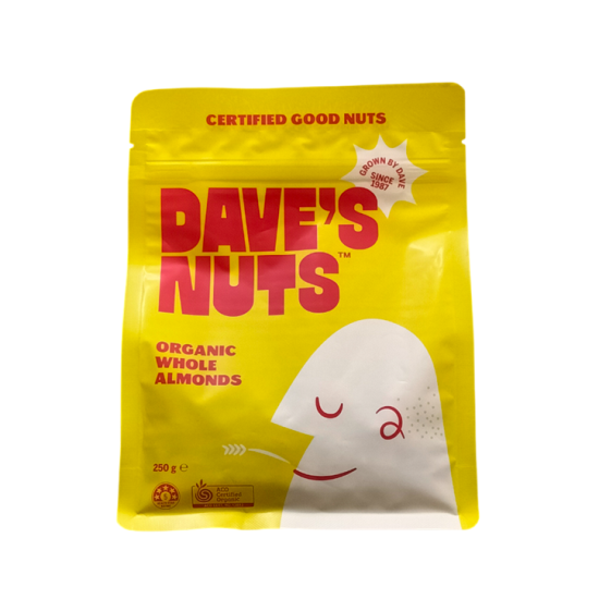 Dave's Nuts - Organic Whole Almonds 250g